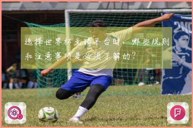 选择世界杯竞猜平台时，哪些规则和注意事项是必须了解的？