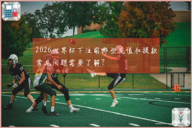 2026世界杯下注前哪些充值和提款常见问题需要了解？